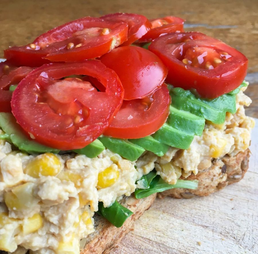 Chickpea Sweetcorn Sandwich